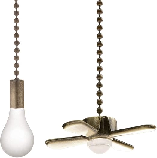 Saim Ceiling Fan Pull Chain Decorative Metal Fan And Glass Bulb