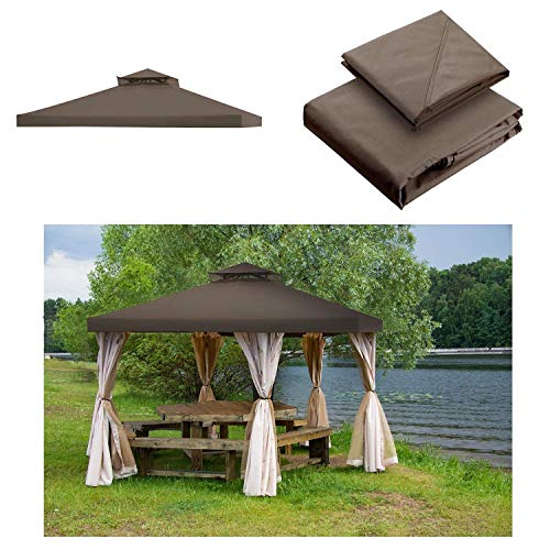 GC Global Direct 2 – Tier Canopy Replacement for Sunjoy L-GZ288PST-4D 12’ X 10’ Color Opt (Coffee)