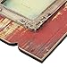 Stonebriar Distressed Wood Photo Frame with Vintage Decorative Trim, 4 by 6-Inch, Worn Red