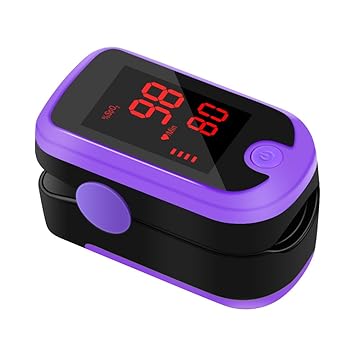 Pulsoximeter, Meerveil Fingeroximeter für Sauerstoffgehalt im Blut SpO2, Herzfrequenz bzw. Pulsfrequenz mit Digitalen LED Bil