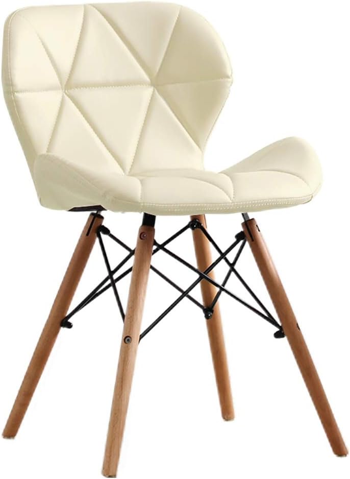 Makeup chair Solid Beech Legs Home Bedroom Leisure Chair, Soft Leather Stool Backrest Make-up, 71cm High Desk And Chair (Color : E)
