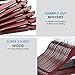 Zober Solid Cherry Wood Suit Hangers -20 Pack - with Non Slip Bar and Precisely Cut Notches - 360 Degree Swivel Chrome Hook - Cherry Finish Super Sturdy and Durable Wooden Hangers