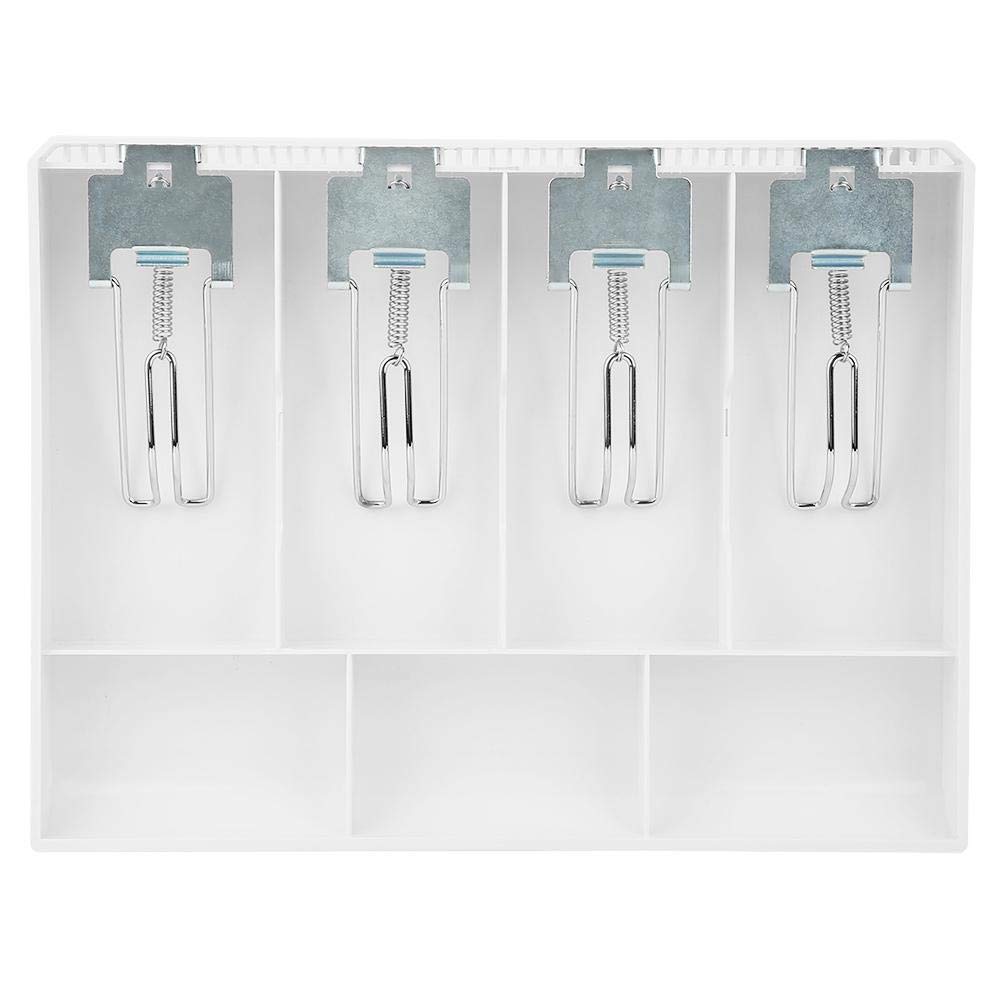 Cassetto Porta Contanti Per Registratore Di Cassa - 4 Fessure Monete, 5 Scomparti, Nero - Foto 4