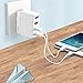 PISEN USB Wall Charger 4 Port International Travel Adapter US UK EU Plug 20W 5V 4A Total Output for iPhone, IPad, Samsung Galaxy, Nexus, Tablets and Android Smartphones White