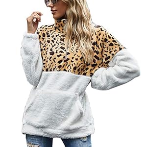 Tuopuda Vrouwen Pullover Tops Dames Herfst Winter Tie-Dye Gradiënten Kleur Womens Sweatshirt Fuzzy Losse Fluwelen Teddy…