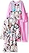 Disney Girls' Little Girls' Tsum Tsum 3-Piece Pajama Set with Robe, Pink, 4/5