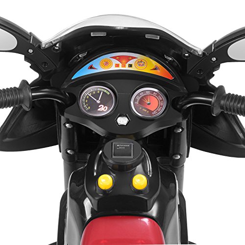 Black 6V Kids Ride on Motorcycle Toy Battery Powered Electric w/Remote Control