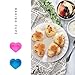 24 Packs Reusable Silicone Backing Cup Mold - Non-stick Heat Resistant (Up to 446F) Mini Food Grade Cupcake Liners/Muffins Cup Molds in storage Container, [6 Heart-Shaped Each with 4 Colors]