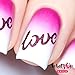 Whats Up Nails - Written With Love Nail Stencils Stickers Vinyls for Nail Art Design (2 Sheets, 40 Stencils Total)