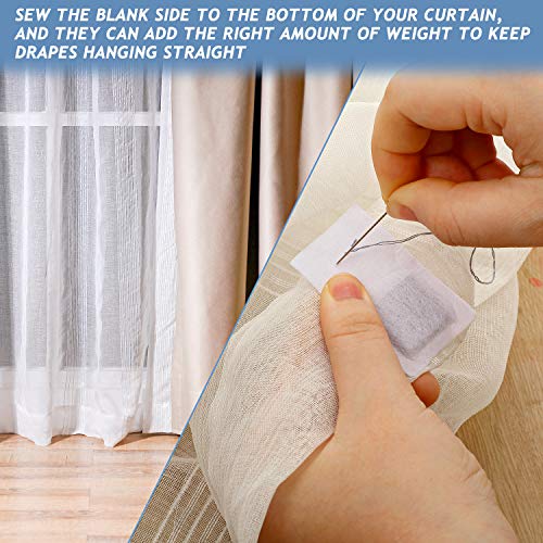 12 Pieces Lead Drapery Weights Covered Drapery Weights Square Vinyl