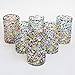 Mexican Blown Glass Pitcher and 6 Drinking Glasses Confetti Rocks