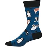 Socksmith Men's Aussies Crew Socks, Blue