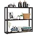 HOMFA Bamboo Shelf 3-Tier Utility Storage Organizer Adjustable layer Rack Bathroom Towel Shelves Multifunctional Kitchen Living Room Holder Wall Mounted Retro Color