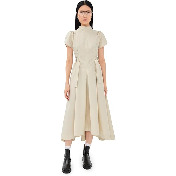 knit long dresses Emproved Cable Knit Sweater Dress - Oat