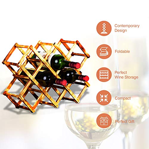 5 Foldable+Wooden+Wine+Bottle+Holder