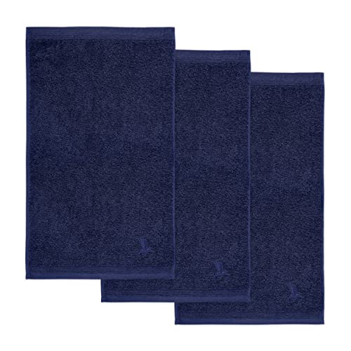 Moeve 3er set Superwuschel guest towel 30 x 50 cm made of 100% cotton, deep sea
