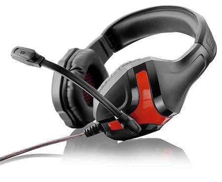 Fone de Ouvido Headset Gamer Warrior Preto e Vermelho Warrior Ph101