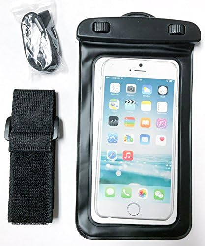 YogaCase Dry Bag Universal Waterproof Case, Pouch Works with Apple iPhone 7, 7 Plus, 6S, 6,6S Plus, 5S, 5c Samsung Galaxy S7, S6 Note 5 4, HTC LG Sony Nokia Motorola Cellphone (Black)