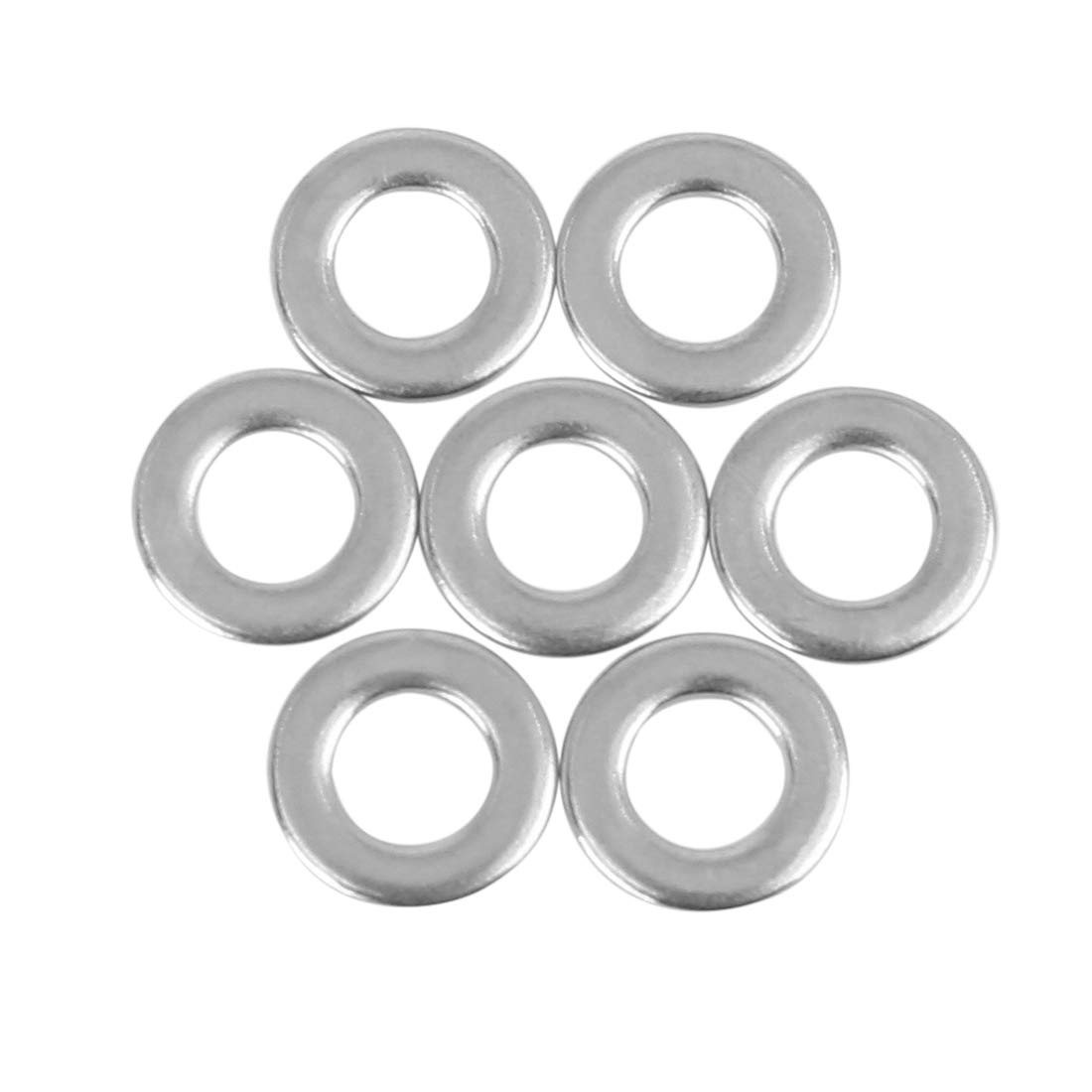X AUTOHAUX M6 x 12x1.2mm Stainless Steel Car Fastener Flat Washer Gaskets 55pcs