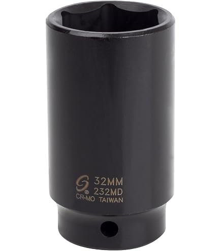 Amazon.com: Sunex 232m 1/2-Inch Drive 32-mm Impact Socket : Tools