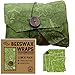 Beeswax Wraps Lunch Kit Food Storage Pack for School or Office 1 Small, 1 Medium, 1 Large Plus 1 Sandwich for no Plastic Wrap or Bags 0 Waste Alternative Reusable and Sustainable 4 Piece Set