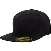 Flexfit 210 Fitted Wool Blend Fabric Pro Baseball On-Field Style Cap | PU Spandex, Moisture-Absorbent Sweatband, Closed Back Stretch Fit, Matching Underbill, 8-Row Stitching, Bulk Packs Available