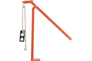 VEVOR 36 in T Post Puller, Heavy Duty Fence Post Pullers with Puller Plate & 47 in Lifting Chain, Labor-Saving T-Post Remover Tool for Round Fence Posts, Sign Posts & Tree Stumps