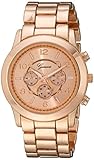 Rose Gold Geneva Chronograph Designer Watch with Metal Link Band