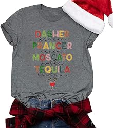 Ovazly Christmas Reindeer T Shirt for Women Funny