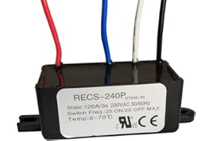 DINGTAIMEI Intelligent Electronic Centrifugal Switch Oil Pump Motor Capacitor Starter for Air Compressor Centrifugal Switch Woodworking Machinery 115VAC 220VAC 30A 60A 120A (RECS-240P (120A-220V))