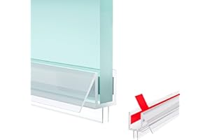 Raycity Shower Door Bottom Seal, 78 Inch Glass Shower Door Seal Strip for 3/8 Inch Frameless Glass Door, Soft Silicone Shower Door Sweep Create a Water Barrier and Stop Water Leak