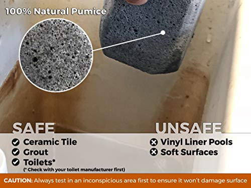 Dasksha 2 Pack- Professional Grade Toilet, Tile and Pool Cleaning Stone Pumice to Clean Tough Surfaces