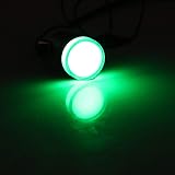 sourcing map 24V Green LED Indicator Light 22mm Panel Mount for Electrical view 7