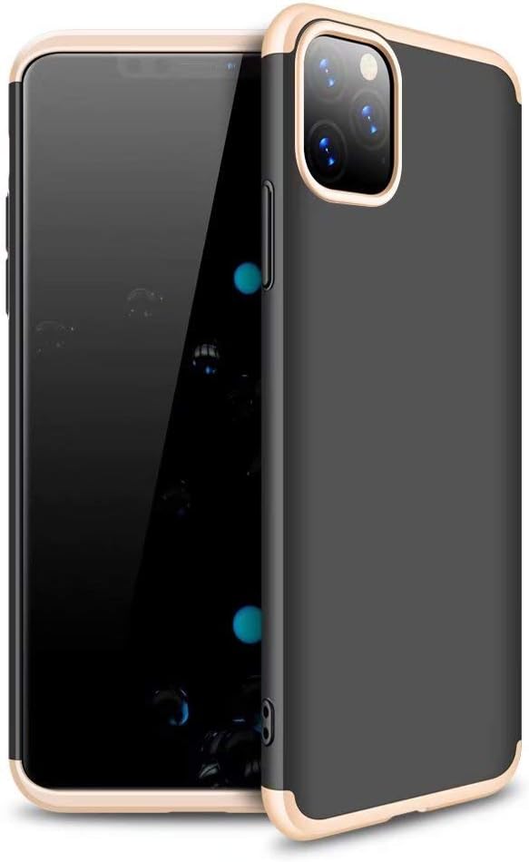 TiHen Case Huawei Mate 30 Pro 5G 360 Degrees Protective Cover + Tempered Glass Film, 3 in1 Full Body Protection Bumper Hard Phone Case Ultra-Thin Skin Case,for Huawei Mate 30 Pro 5G (Black Gold)