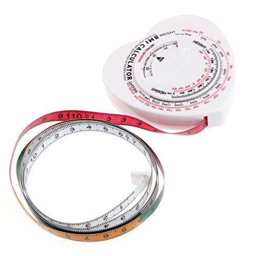 YDZN Heart BMI Body Mass Index Tape Measure Calculator Body Muscle Diet Weight Loss