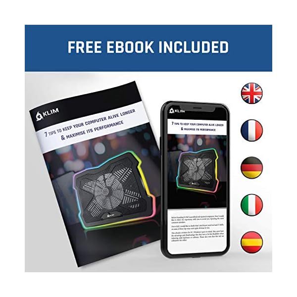 KLIM-Serenity-Laptop-Cooling-Stand-for-Laptop-11-to-156-inches-Perfect-for-Small-and-Medium-Laptops-Stable-And-Sturdy-Metal-Grid-Silent-Laptop-Cooling-Pad-NEW-2020-Blue KLIM Serenity + Laptop Cooling Stand for Laptop + 11 to 15.6 inches + Perfect for Small and Medium Laptops + Stable And…