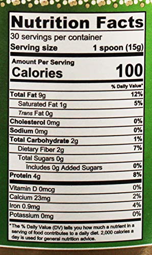 Baron's Kosher USDA Organic Pure Ground Sesame Tahini 16-ounce Jars (Pack of 12)