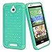 HTC Desire 510 Case, Style4U HTC Desire 510 Studded Rhinestone Crystal Bling Hybrid Armor Case Cover with 1 HD Screen Protector and 1 Stylus [Teal / Mint Green]