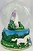 Unicorn Jumping Over The Rainbow Enchanted Fantasy Musical 100mm Snow Globe