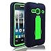 One Touch Evolve 2 case, StarShop(TM) Alcatel One Touch Evolve 2 (T-Mobile 2014) Premium Durable Rugged Shell Hybrid Protective Phone Case Cover with Built in Kickstand Black/Green