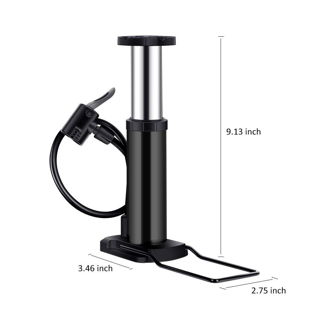 Cfll Bike Pump Mini Bike Floor Pump Foot Activated Bicycle Air Pump And Aluminum Alloy Portable Bike Pump Mountain Bike Tire Pump Compatible With