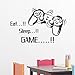 Eat Sleep Game vinyl wall art stickers,gamer xbox ps3 Bedroom Boys Girls Decal