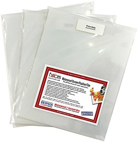 Waterproof Inkjet Screenprinting Film, Silkscreen Film 8.5 x 14 (100 Sheets)