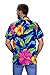 V.H.O Funky Hawaiian Shirt, BigFlower, Blue, L