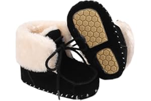 JONBAEM Fnnetiana Newborn Baby Warm Winter Snow Boots Toddler Soft Sole Anti-Slip Infant Prewalker Unisex Nursling Crib Shoes