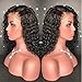 YMS Human Hair Wigs for Black Women 150% Density Curly Lace Front Wigs Human Hair Pre Plucked Wet and Wavy Frontal Wigs Human Hair Lace Front Wigs(14 inch,Lace Wigs)