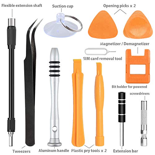 Precision Screwdriver Set, Apsung 110 in 1 Professional Screwdriver set, Multi-function Magnetic Repair Computer Tool Kit Compatible with iPhone/Ipad/Android/Laptop/PC etc  (Yellow) - Thumbnail 2