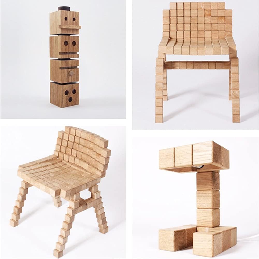 3 Inch Wooden Cubes, 6-Pack Unfinished Wood Blocks for Wood Crafts, Small Wooden Cubes, Wood Square Blocks, Great for Baby Showers, Puzzle Making, Crafts, and DIY Projects
