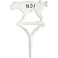 Esschert Design HB16 Dog Sign Peeing No!, Iron, White