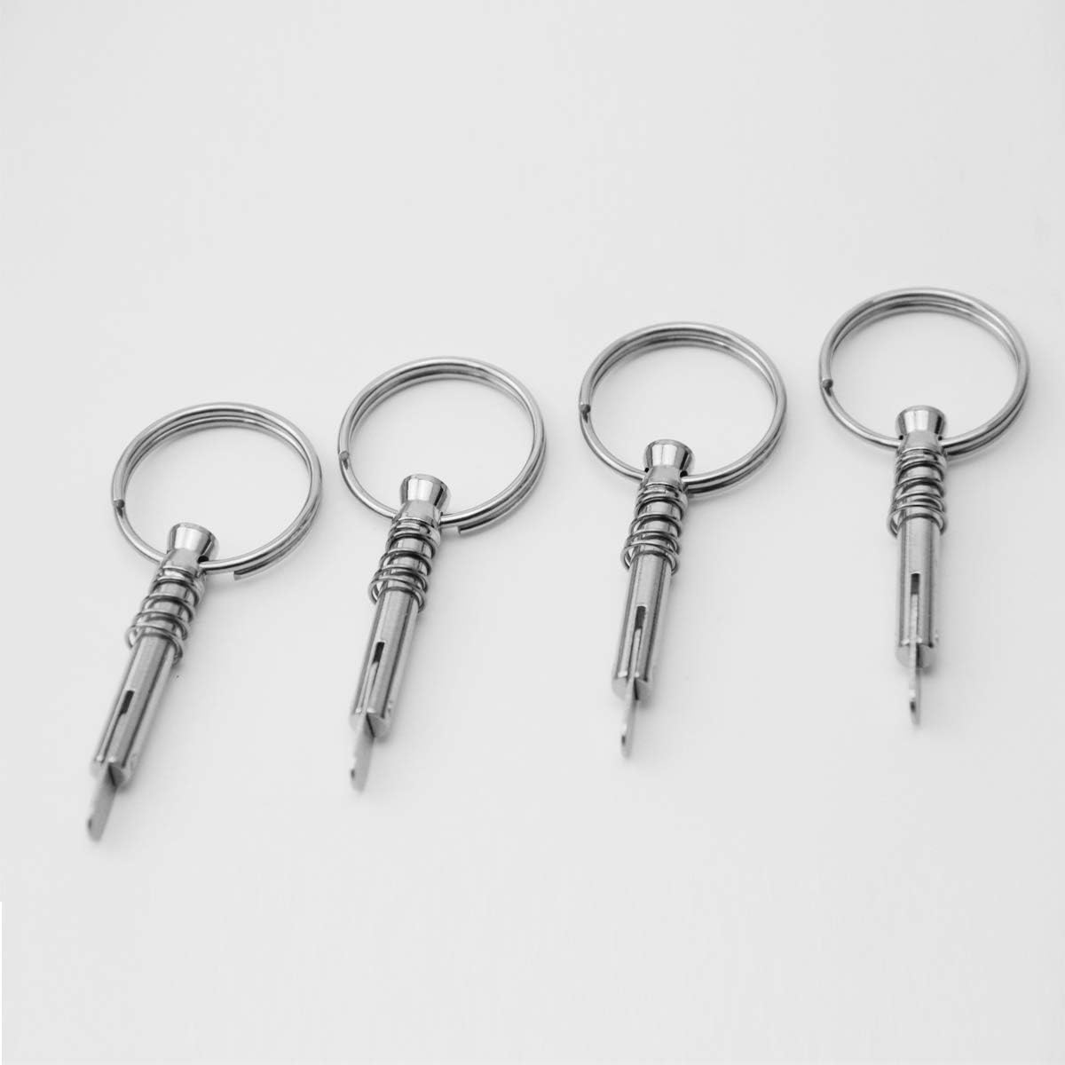 Leadrise 4 PCS 316 Stainless Steel Quick Release Pin Boat Pins w/Drop Cam & Spring 1/4" x 1" Grip Lanyard, Usable Length 1", Bimini Top Pin, Marine Hardware : Sports & Outdoors